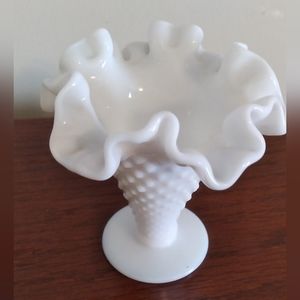 Fenton Small Hobnail White Milkglass Vase